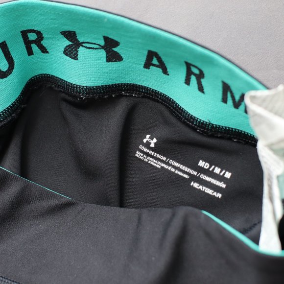 Under Armour Pants Black Green Tights/Leggings - Picture 2 of 10